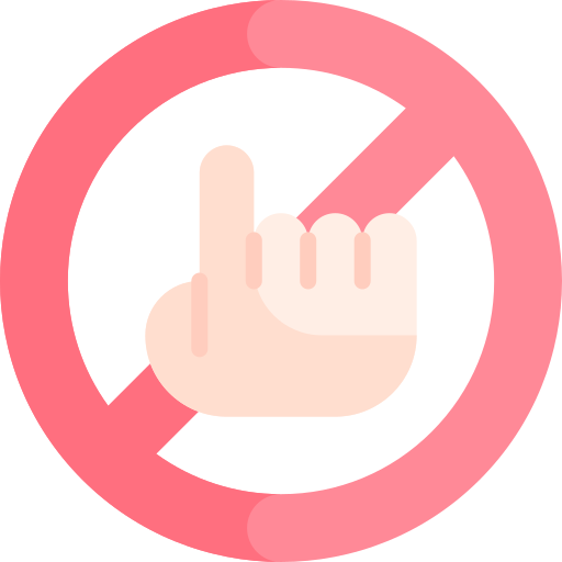 Do not touch Kawaii Flat icon