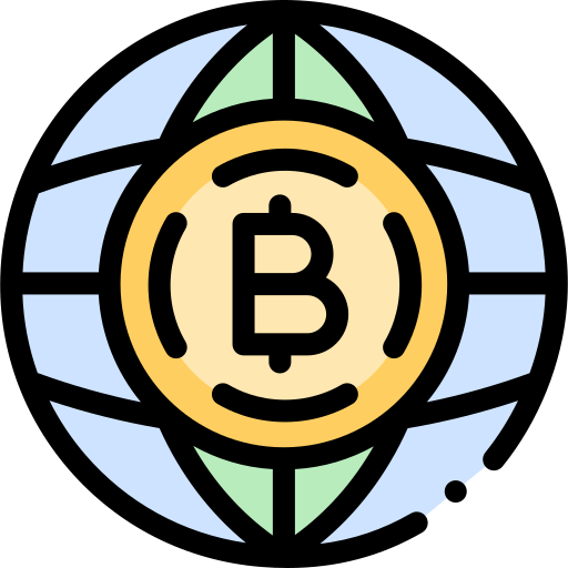 bitcoin Detailed Rounded Lineal color Ícone