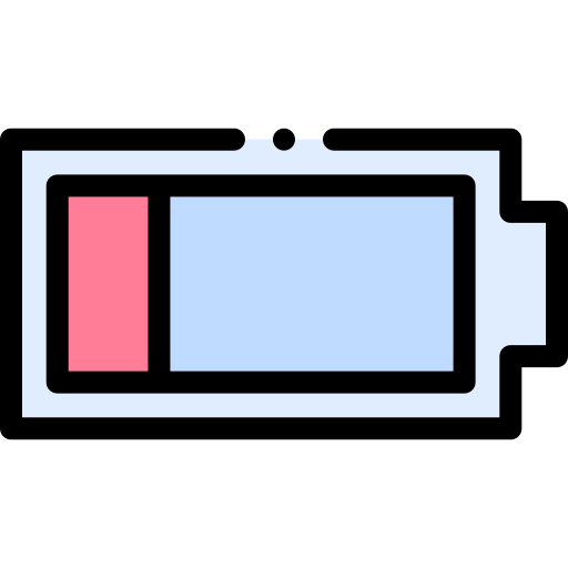 Low battery Detailed Rounded Lineal color icon