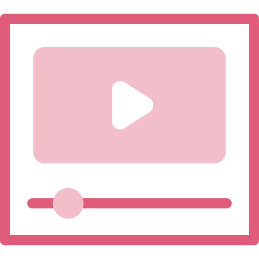 Video player Detailed color Lineal color icon