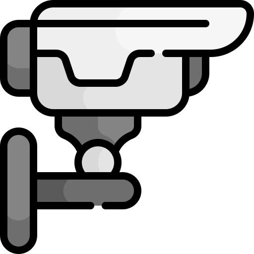 cámara de seguridad Kawaii Lineal color icono