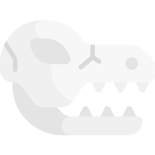공룡 두개골 Kawaii Flat icon
