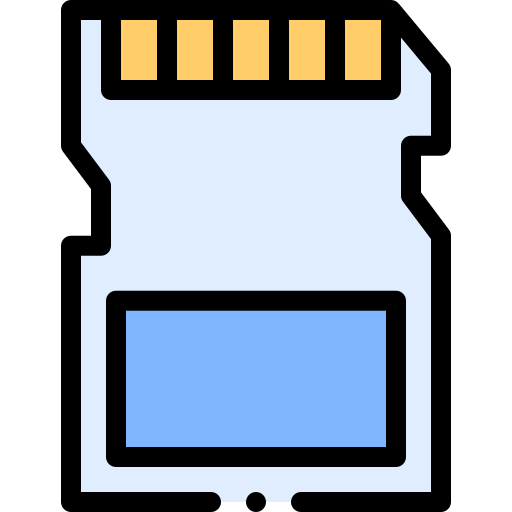 메모리 카드 Detailed Rounded Lineal color icon