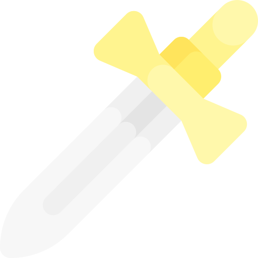Épée Kawaii Flat Icône
