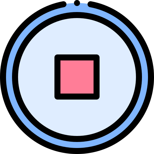 ストップ Detailed Rounded Lineal color icon