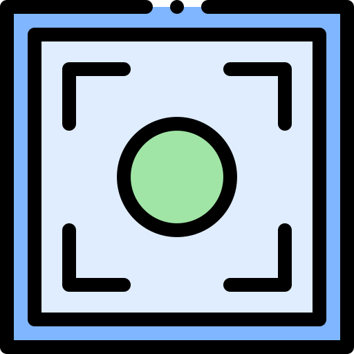 Auto focus Detailed Rounded Lineal color icon