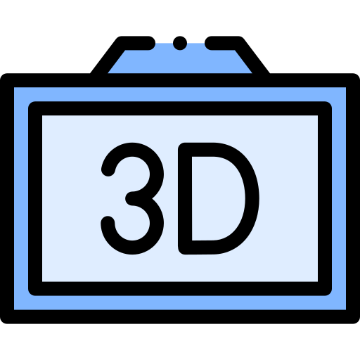 3d camera Detailed Rounded Lineal color icon