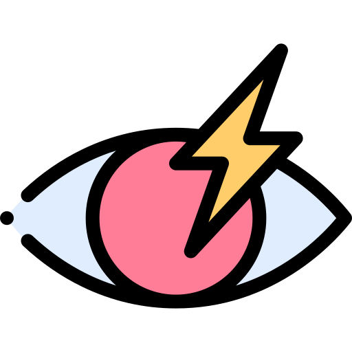 czerwone oczy Detailed Rounded Lineal color ikona