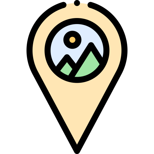 Location Detailed Rounded Lineal color icon