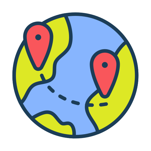 World globe Generic Outline Color icon