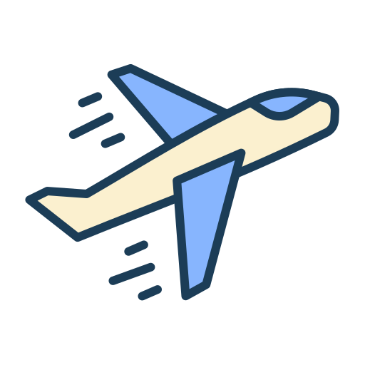 飛行機 Generic Outline Color icon
