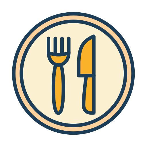 레스토랑 Generic Outline Color icon