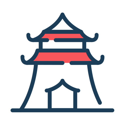 Китайский храм Generic Fill & Lineal иконка