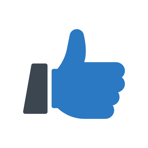 Finger up Generic Blue icon