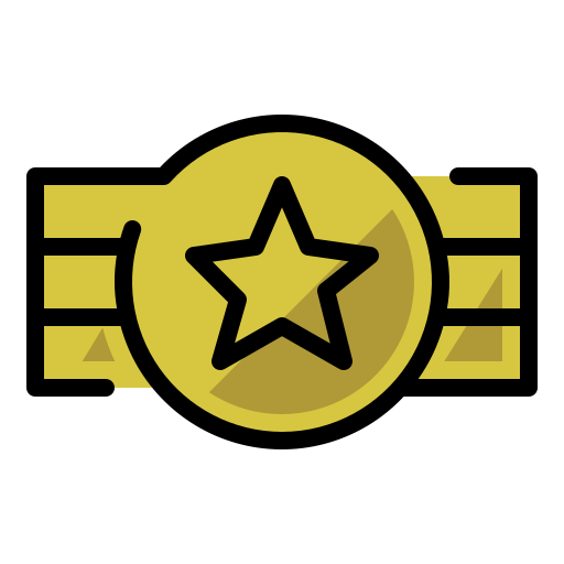 medalla estrella Generic Outline Color icono