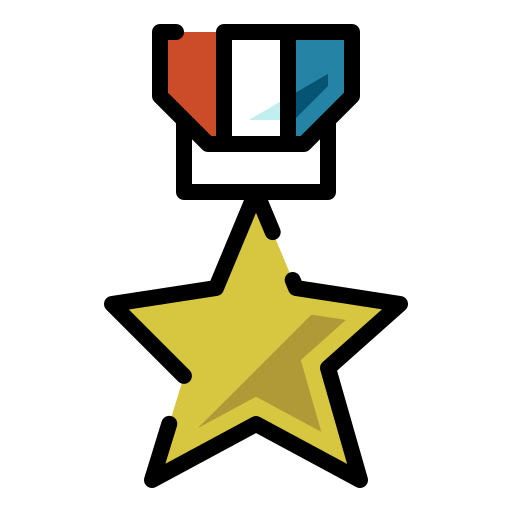 medal gwiazda Generic Outline Color ikona
