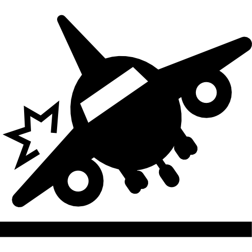 Символ страхования авиаперелетов Basic Straight Filled иконка