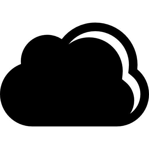 symbol pogody w czarnej chmurze  ikona