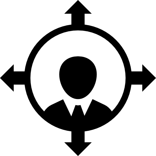 símbolo de orientação de pessoas para negócios  Ícone