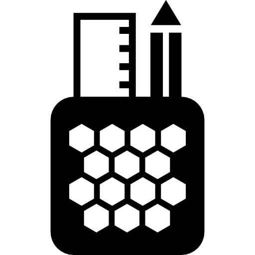 bürowerkzeuge für lineal und bleistift  icon
