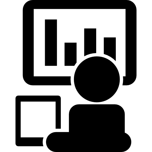 computerarbeiter auf rückansicht  icon