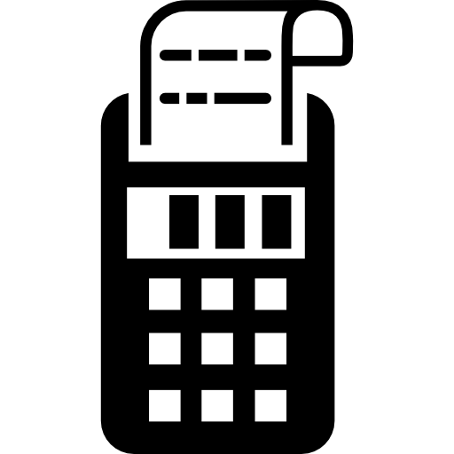 calculadora de impresión herramienta financiera Basic Straight Filled icono