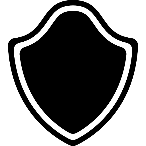 Shield with outline  icon