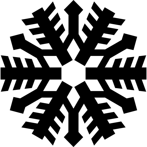forma de copo de nieve  icono