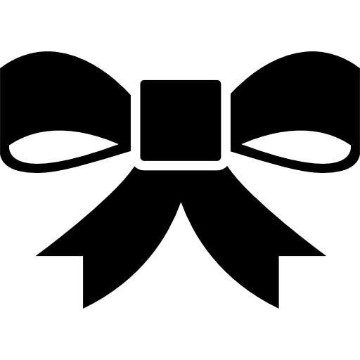 kształt kokardki ze wstążki  ikona