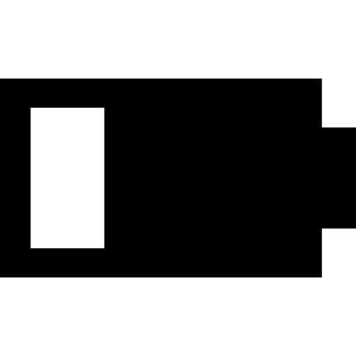 Low battery level interface symbol  icon