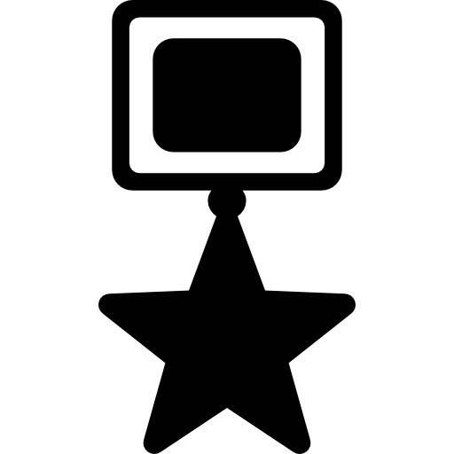 símbolo de prêmio estrela de conquista  Ícone
