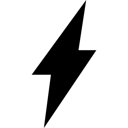 bliksemschichtsymbool van flits  icoon