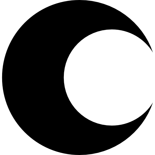 symbol fazy księżyca dla interfejsu pogodowego  ikona