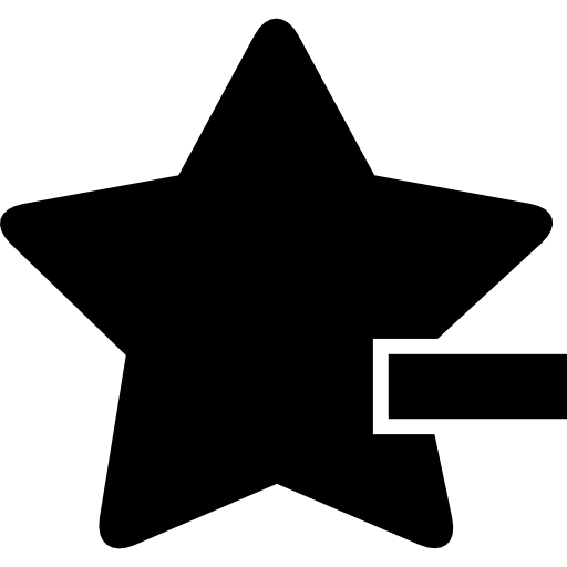 símbolo da interface da estrela restante  Ícone