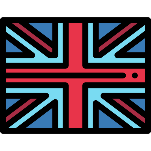 flaga wielkiej brytanii Detailed Rounded Lineal color ikona