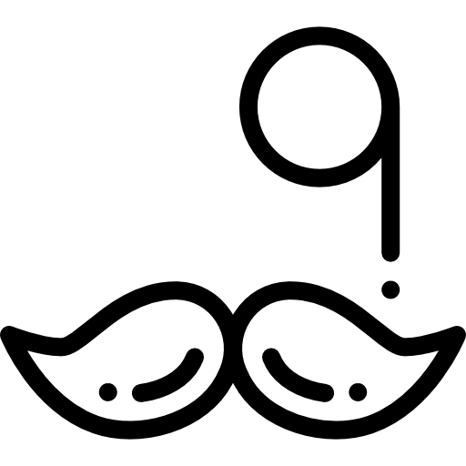 수염 Detailed Rounded Lineal icon