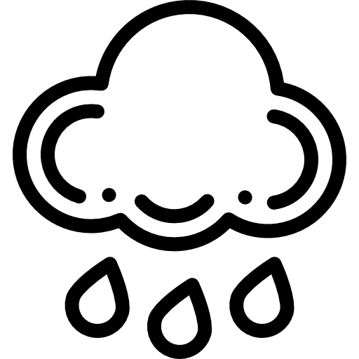 비가 Detailed Rounded Lineal icon