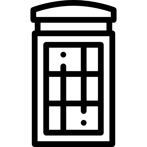 전화 부스 Detailed Rounded Lineal icon