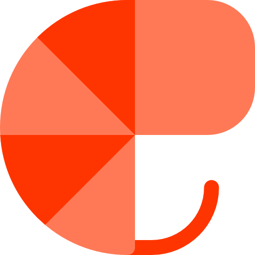 camarón Basic Rounded Flat icono