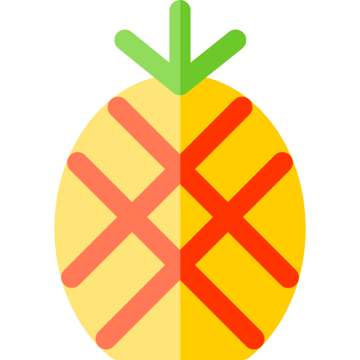 piña Basic Rounded Flat icono