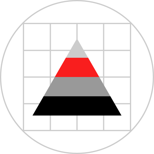 wykres piramidy Alfredo Hernandez Flat ikona