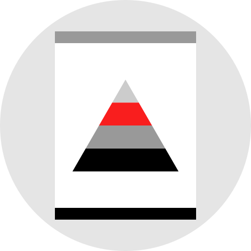 gráfico piramidal Alfredo Hernandez Flat icono