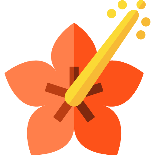 Hibiscus Basic Straight Flat icon