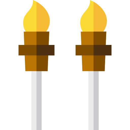 Torches Basic Straight Flat icon