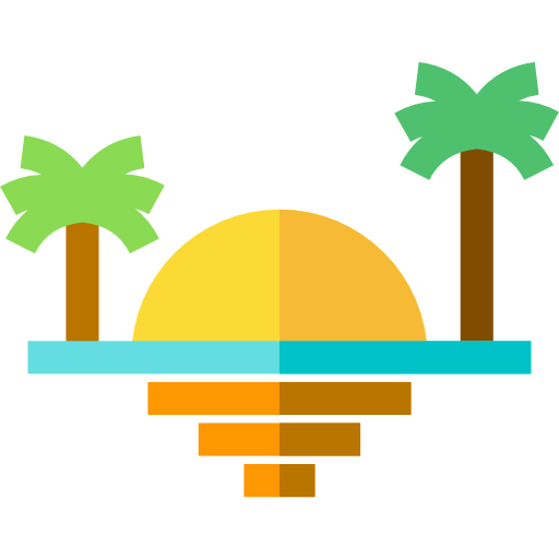 Beach sunset Basic Straight Flat icon