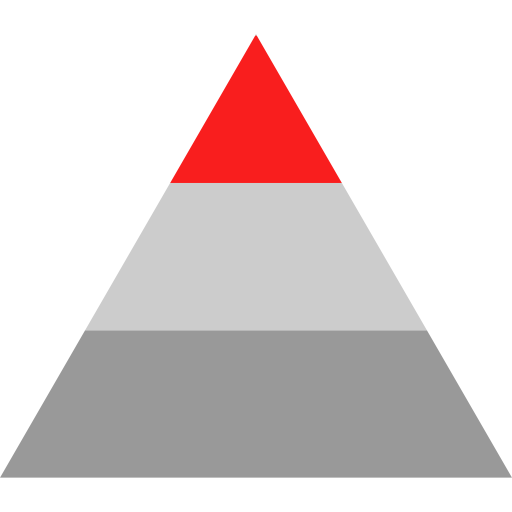 gráfico de pirâmide Alfredo Hernandez Flat Ícone