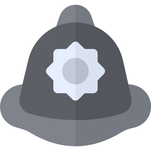 politie Basic Rounded Flat icoon