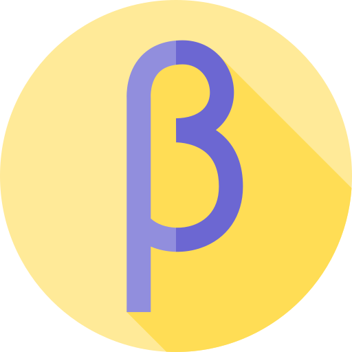 beta Flat Circular Flat icon