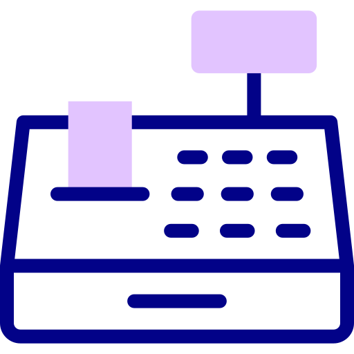 Cashier Detailed Mixed Lineal color icon