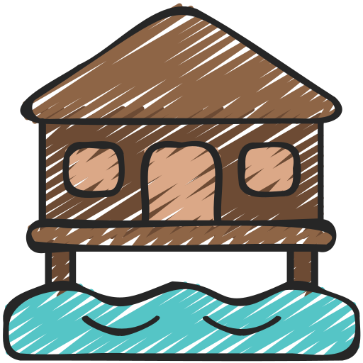 chatka na plaży Juicy Fish Sketchy ikona